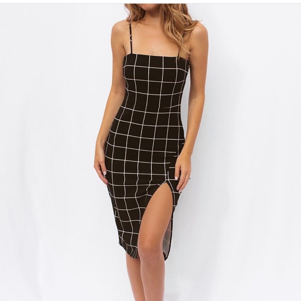 Zara Goldmorning Black and white Dress Size small